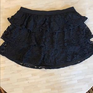 Justice BNWOT black lace shirt w built in shorts